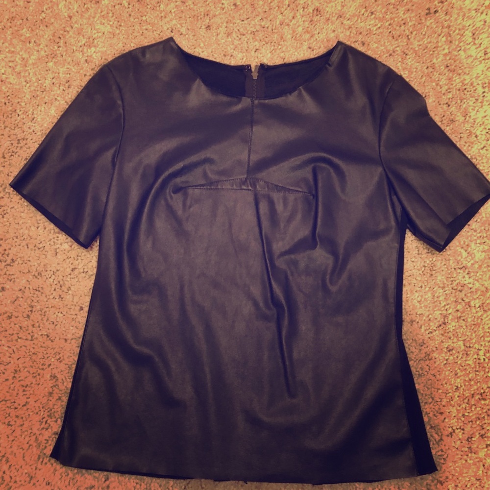 BCBG MaxAzria Leather Top
